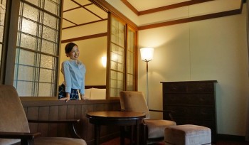 軽井沢の万平ホテルの室内